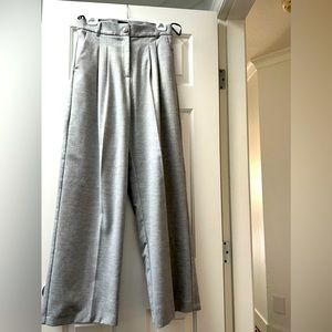 Wide leg grey dress pants with tags brand new.